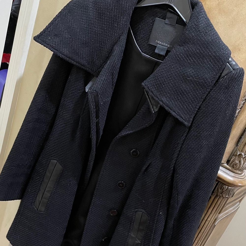 Great condition Mackage mixed media coat